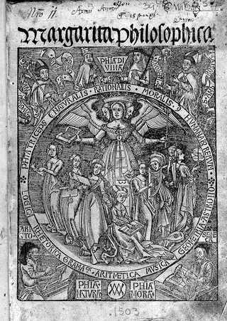 Margarita philosophica [totius philosophiae rationalis, naturalis et moralis principia dialogice duodecim libris complectens] / [Gregor Reisch].