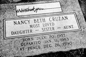 view Nancy Beth Cruzan, gravestone