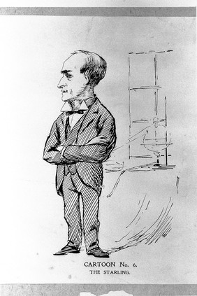 Cartoonof Ernst Henry Starling.