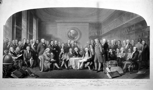 Distinguished British men of science 1807-1808 assembled in