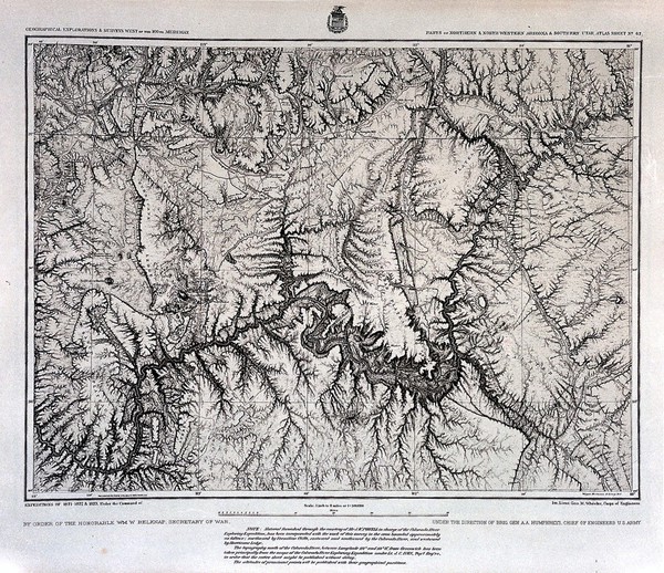 Geological atlas projected to illustrate geographic explorations and surveys west of the 100th meridian of longitude : prosecuted in accordance with Acts of Congress under the authority of the Honorable the Secretary of War, and the direction of A.A. Humphreys, embracing results of the different expeditions under Geo. M. Wheeler.