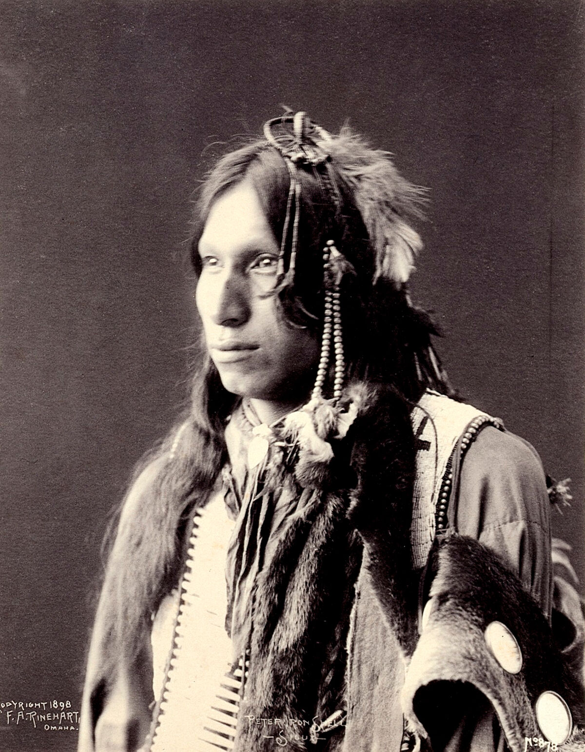 Peter Iron Shell. Platinum print by F.A. Rinehart, 1898., [1898], ©1898, by Frank Rinehart