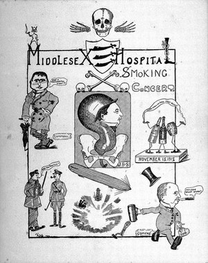 view Middlesex Hospital, London: souvenir of smoking concert, 15 November 1917.