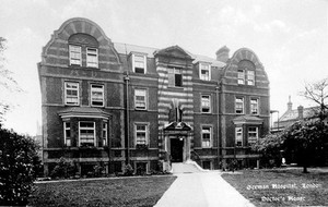 view The German Hospital, Dalston: residence of doctors and male staff. Photograph by Marshall, Keene & Co.