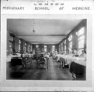 view London Missionary School of Medicine: women's medical ward or Quin ward. Photograph.