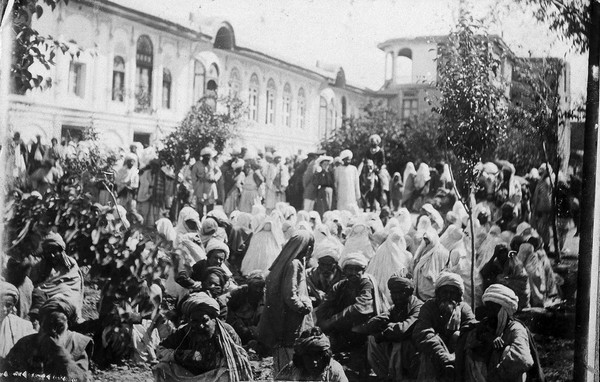 Hamilton's house in Kabul, patients waiting.