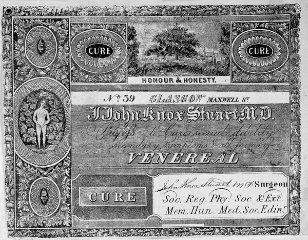 I, John Knox Stuart, M.D. profess to cure sexual debility, secondary symptoms & all forms of venereal : cure / John Knox Stuart, M.D., surgeon.