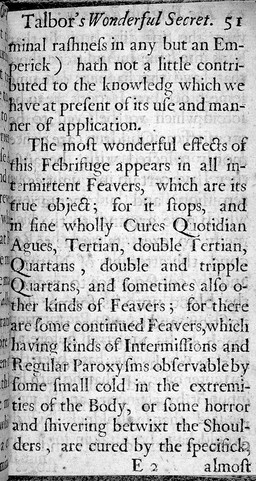 The English remedy: or, Talbor's wonderful secret, for cureing [sic] of agues and feavers / Sold by the author Sir Robert Talbor, to the Most Christian King, and since his death, ordered by His Majesty to be published in French [with observations by A. d'Aquin] ... And now translated into English. [Anon].