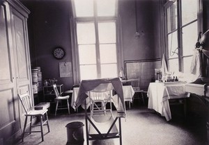 view The operating theatre of Otto Lanz, Amsterdam. Photograph.