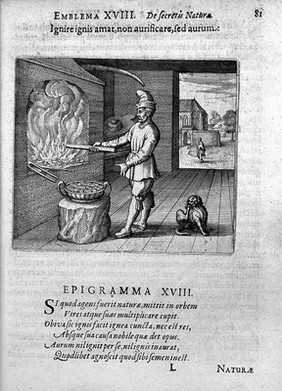 Atalanta fvgiens, hoc est emblemata nova de secretis naturae chymica. Accommodata partim oculis & intellectui, figuris cupro incisis, adjectisqúe sententiis, epigrammatis & notis, partim auribus & recreationi animi plus minus 50 fugis musicalibus trium vocum, quarum duÆ ad unam simplicem melodiam distichis canendis peraptam, correspondeant ... / authore Michaele Majero.