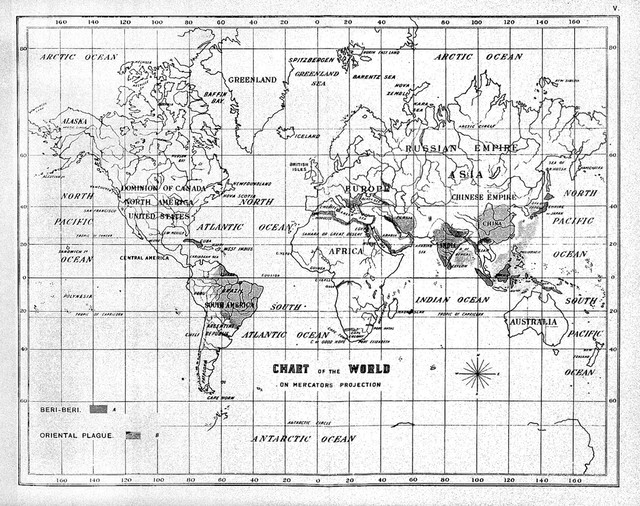 On the geographical distribution of some tropical diseases and their relation to physical phenomena / by R.W. Felkin.