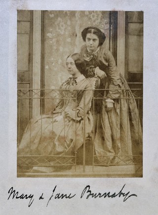 Mary, Mrs Charles Critchett, and her sister (?), Jane Burnaby. Photographs.