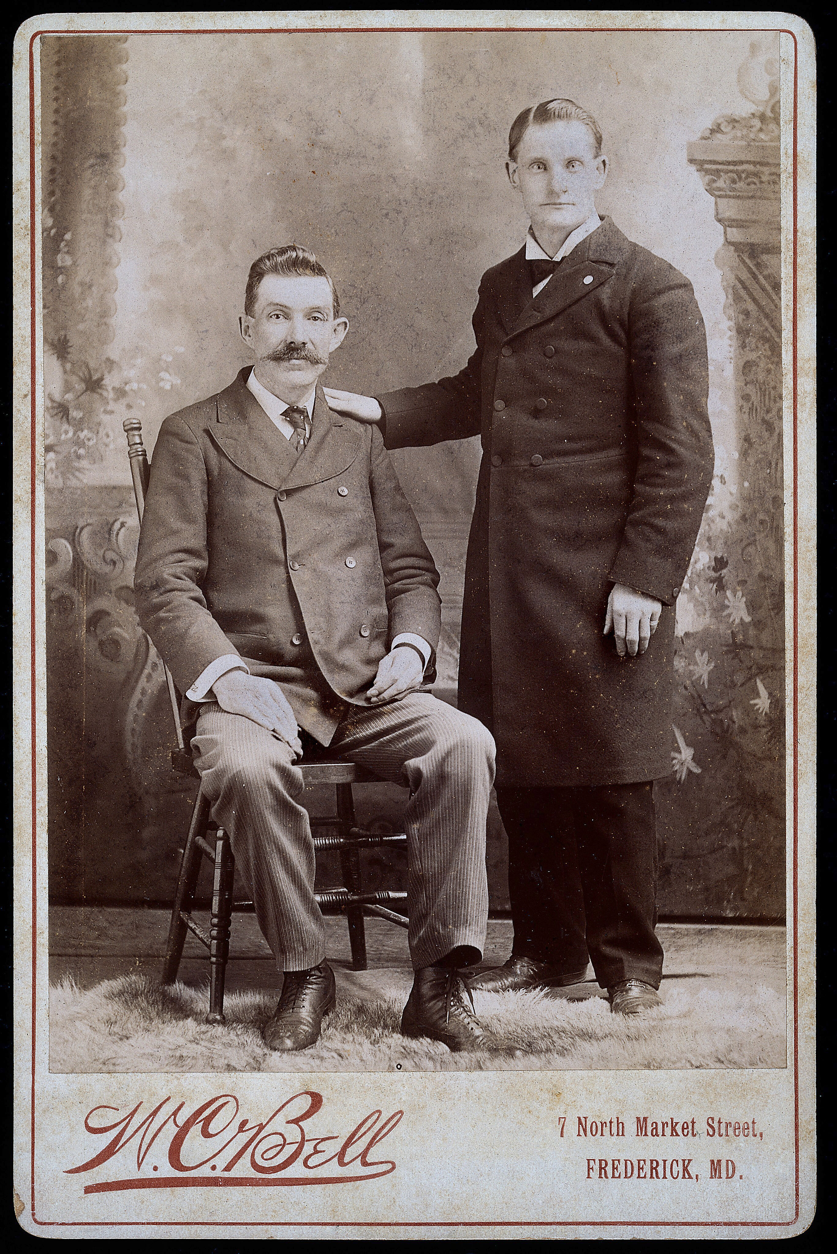 Reverend Eavens A Man With A Hole In His Chest Seated With Reverend Kipe Standing Albumen Print By W C Bell Wellcome Collection