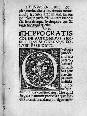 De morbis libri IV. De passionibus libri II. De sacro morbo comitialive, liber I. De glandulis per omnia membra, liber I. De locis in homine, liber I. De specie, acie, visuve, liber I. De humoribus liber I. De mariscis et haemorrhoidibus liber I. De furore insaniave, liber I. De atrae bilis agitatione melancholiave, liber I / Interprete M. Fabio Calvo Ravennate.