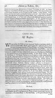 Adam in Eden, or nature's paradise. The history of plants, fruits, herbs, and flowers. With their several names, whether Greek, Latin or English ... as also their several signatures, anatomical appropriations, and particular physical vertues ... / By William Coles, herbarist.