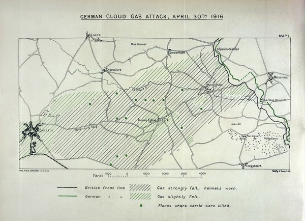 History of the great war. German cloud gas