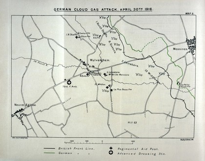 History of the great war. German cloud gas