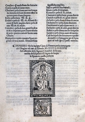 Ricettario, Florence, 1498