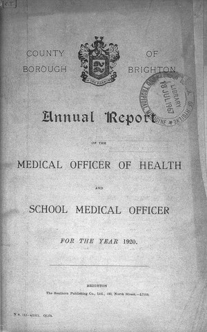 view Annual report of the medical officer of heal