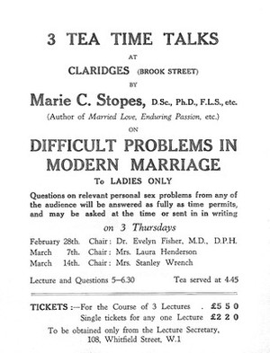 view 'Difficult problems in Modern Marriage'.