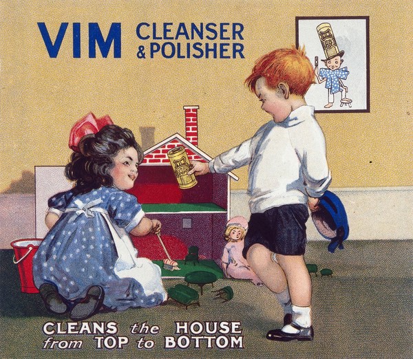 Vim, cleanser and polisher, advert