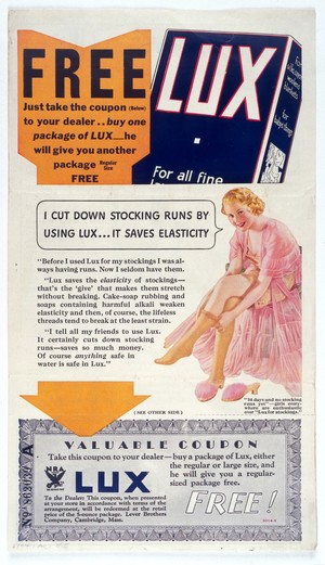 view Advert for 'Lux' washing powder