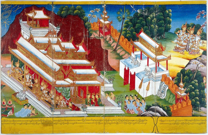 (Left) The King and the court watch the spectacle