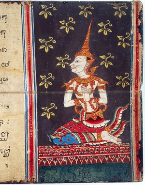 view MS Thai 3, detail from back cover