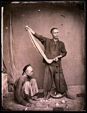 Canton, Kwangtung province, China. Photograph, 1981, from a negative by John Thomson, 1869.