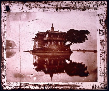 Jinshan Temple, River Min, Fukien province, China. Photograph by John Thomson, 1870/1871.