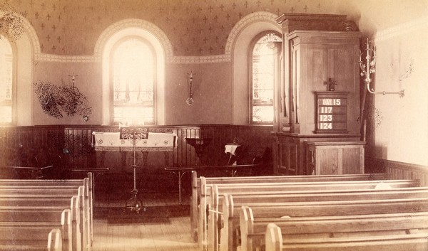 Bellevue Hospital, New York City: the Chapel interior. Photograph.