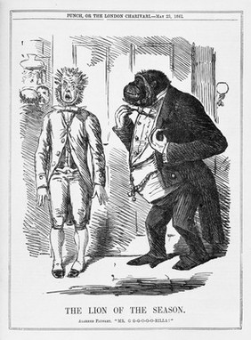 Punch, 25 May 1861, 'The Lion of the Season'