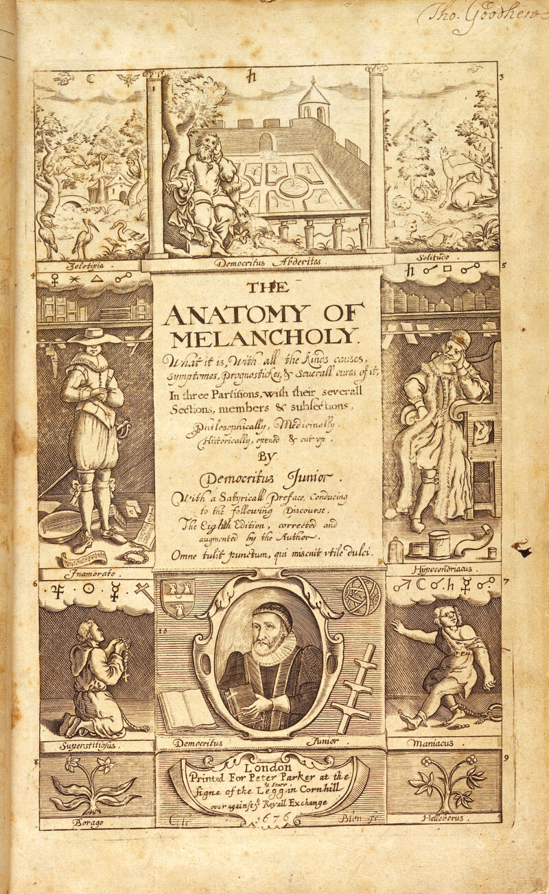 BURTON Robert The anatomy of melancholy w Wellcome Collection