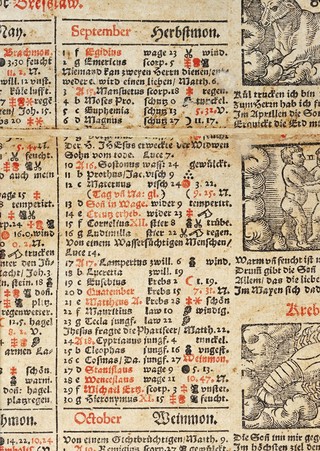 Allmanach auff das 1581 jar ... / Durch Petrum Slovacium gestellet auff den Meridian der kayserlichen Stadt Breslaw.