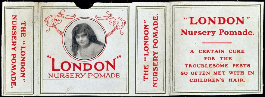 EPHEMERA: London nursery pomade [label].