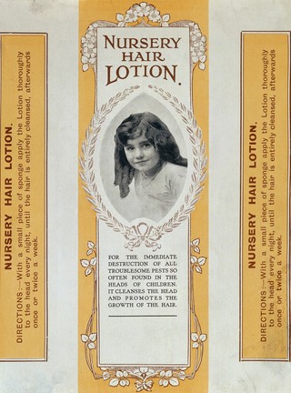 EPHEMERA: Nursery hair lotion [label]