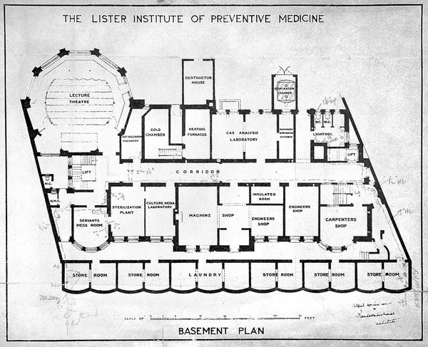 SA/LIS/L.63, Basement plan of the Lister Ins