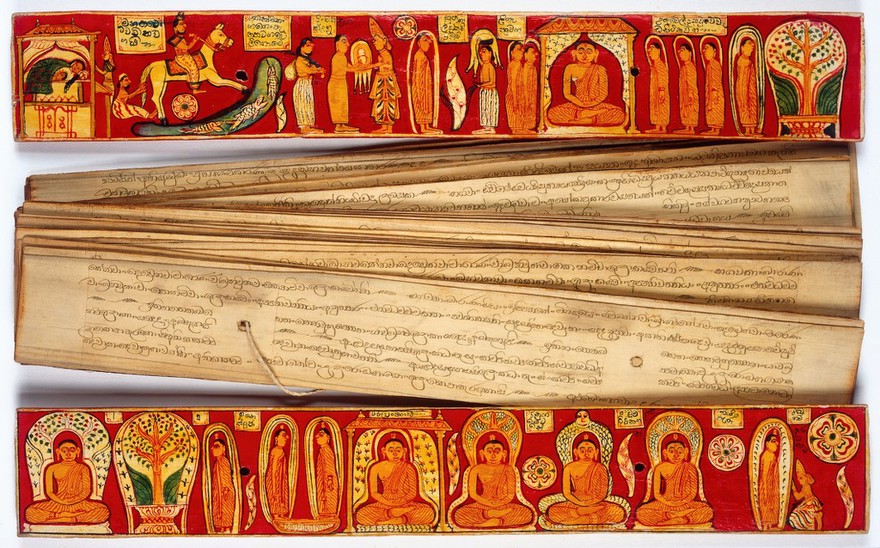 Illustrated Sinhalese covers (inside) showing the events