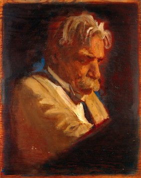 Albert Schweitzer. Oil painting by Helen Kiddall.