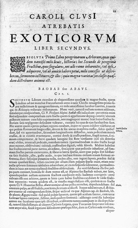 Clusius: Exoticorum Libri Decem