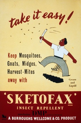 Advertisement for Sketofax insect repellent
