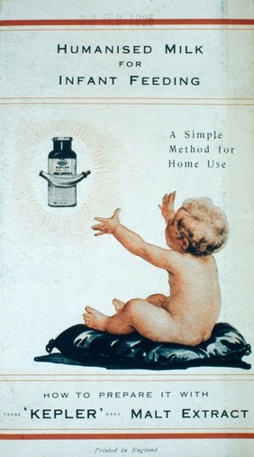 Humanized milk for infant feeding, advertise
