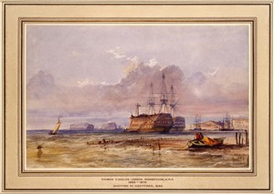 view T C L Rowbotham, Shipping at Deptford, 1840