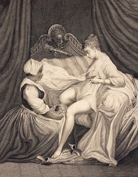 A lady's toilet. Drawing by Jeanne-Françoise Ridderbosch.