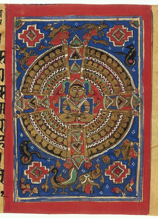 Miniature showing Mahavira founder of the Jain religion