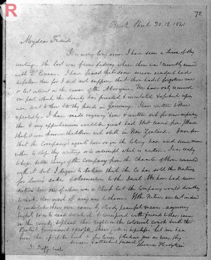 HODGKIN: Letter from Thomas Hodgkin to Ernst
