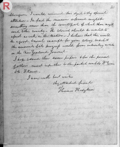 HODGKIN: Letter from Thomas Hodgkin to Ernst