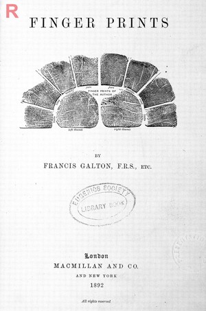 view Francis Galton, Finger prints, 1892