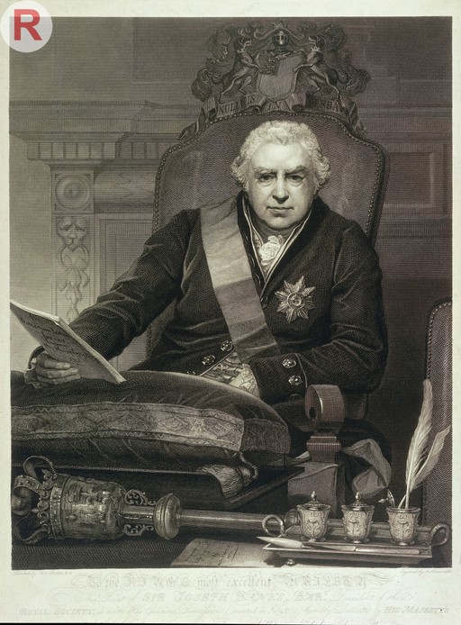 Sir Joseph Banks. Line engraving by N.