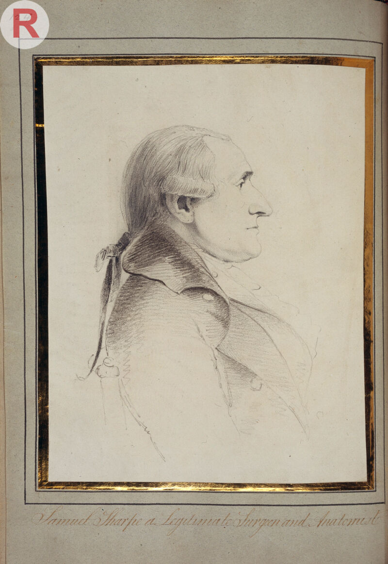 Samuel Sharp, surgeon. Drawing attributed to G. Dance., 1700-1799, by George Dance the Younger